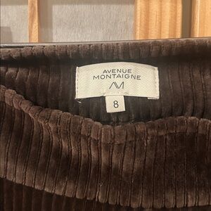 Avenue Montaigne Brown Ribbed Leggings